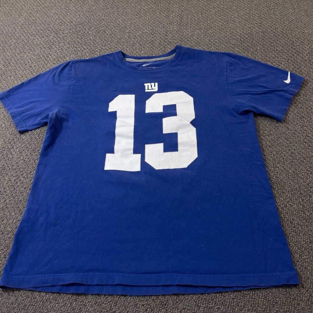 Nike Mens Shirt Size L Short Sleeve Tee T Regular Fit Beckham Jr. 13 Blue